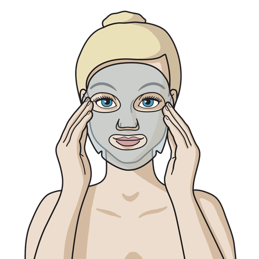 Apply the mask gently